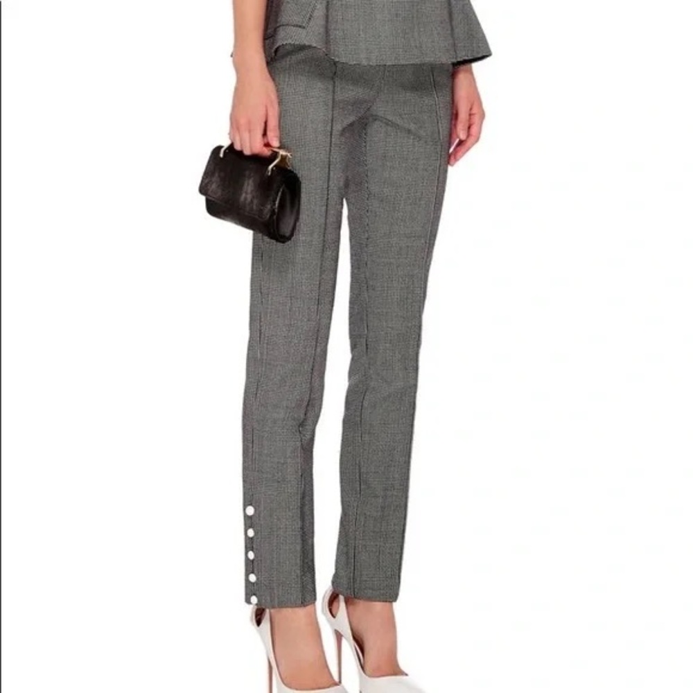 Rosie Assoulin Oboe Houndstooth Pleated Pants